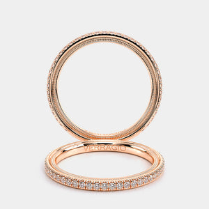 Classic Pavé Diamond Wedding Ring 18k Rose Gold - TR-120