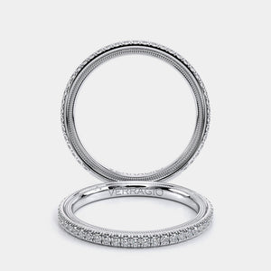 Classic Pavé Diamond Wedding Ring 18k White Gold - TR-120