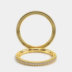 Classic Pavé Diamond Wedding Ring 18k Yellow Gold - TR-120