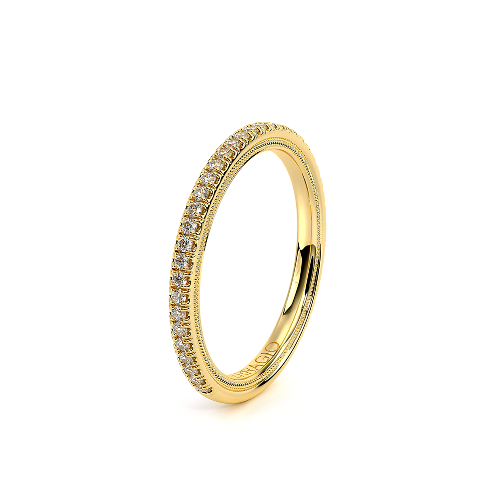 Classic Pavé Diamond Wedding Ring 18k Yellow Gold - TR-120