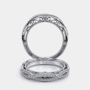 Vintage Twist Diamond Wedding Ring Platinum - VEN-5003
