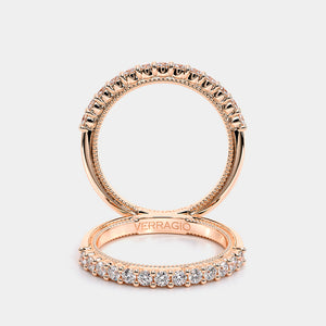 Diamond Wedding Ring 18k Rose Gold - VEN-5084