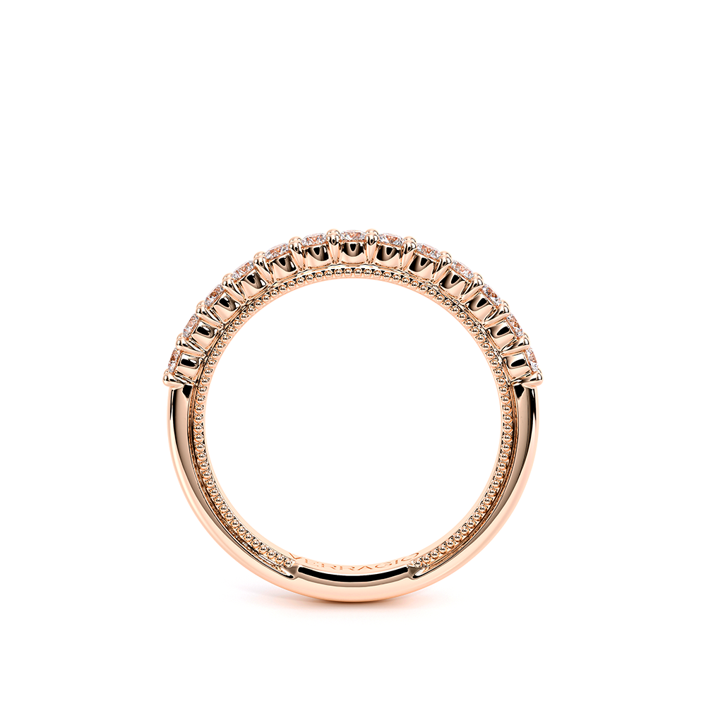 Diamond Wedding Ring 18k Rose Gold - VEN-5084