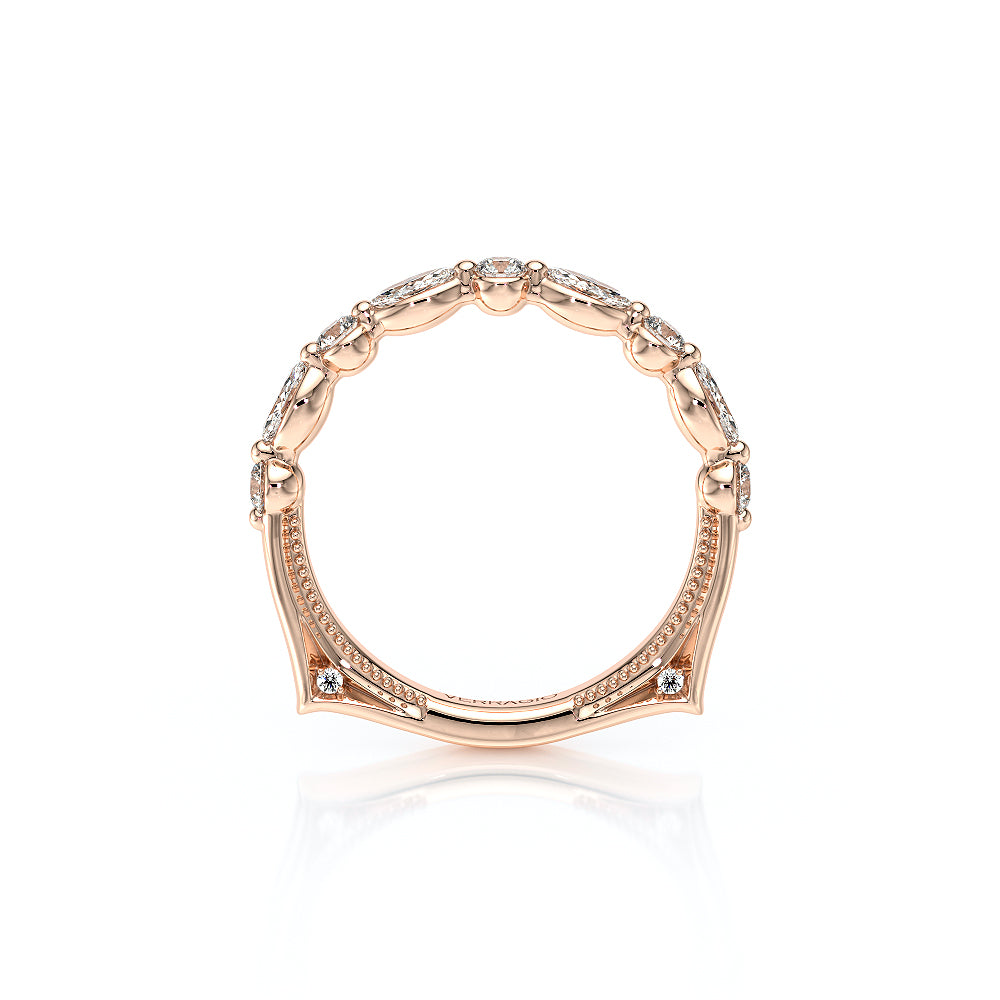 Vintage Diamond Wedding Ring 14k Rose Gold - VNG-2202