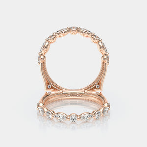 Vintage Diamond Wedding Ring 18k Rose Gold - VNG-2202