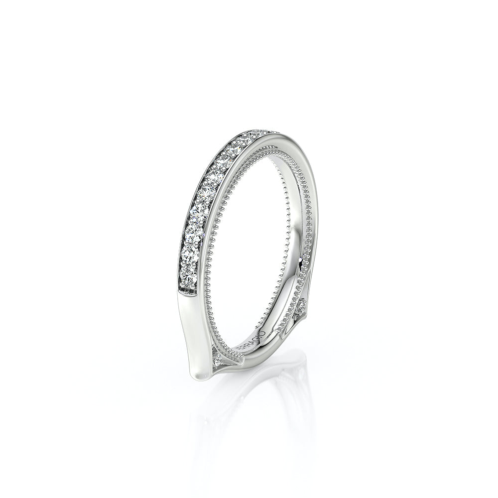 Channel Set Diamond Wedding Ring 14k White Gold - VNG-2207