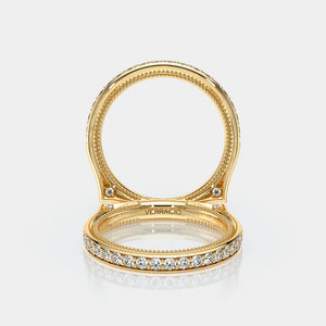 Channel Set Diamond Wedding Ring 18k Yellow Gold - VNG-2207