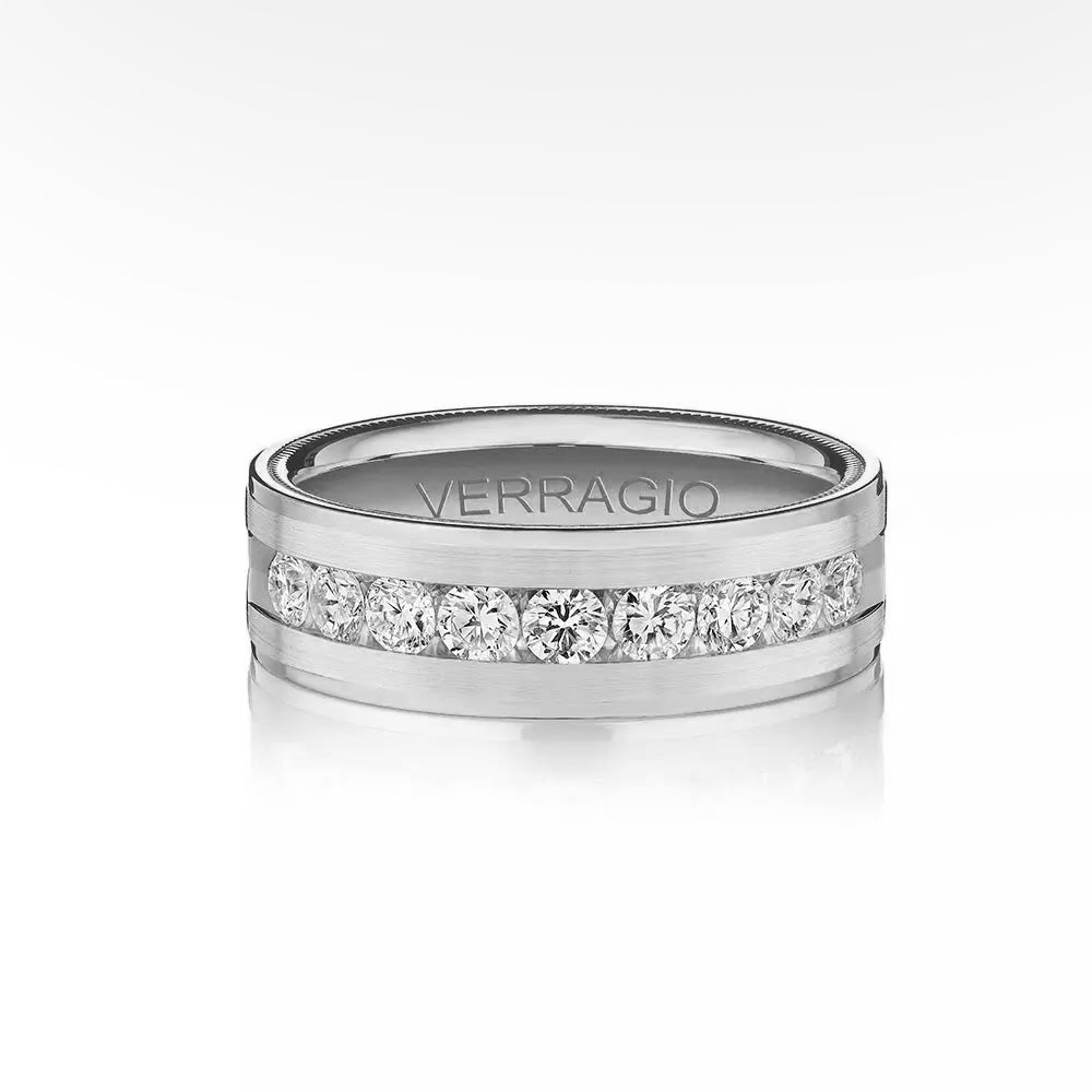 Modern Diamond Wedding Ring Platinum - VWRD-7704