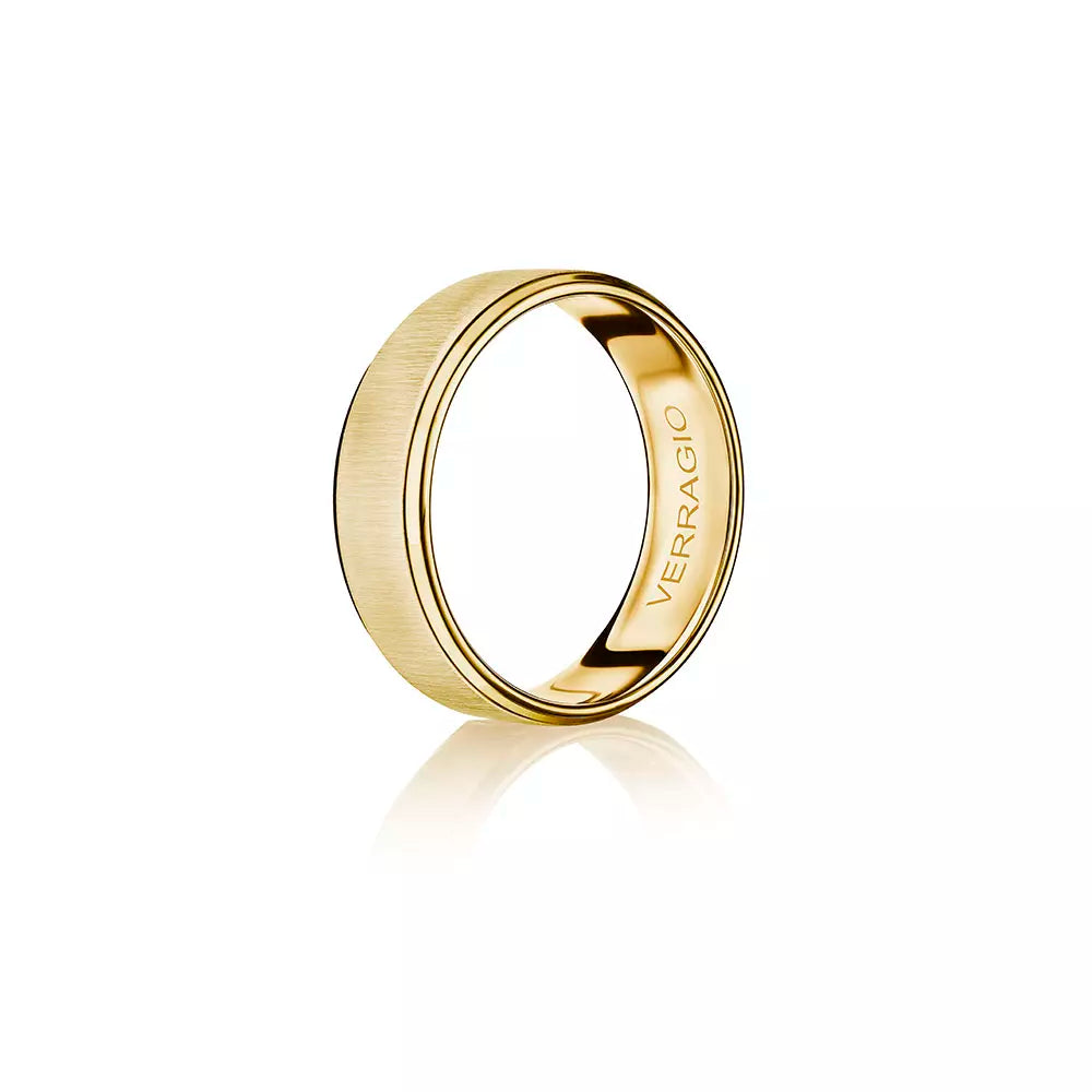 Modern Brushed Wedding Ring 14k Yellow Gold - VWS-207