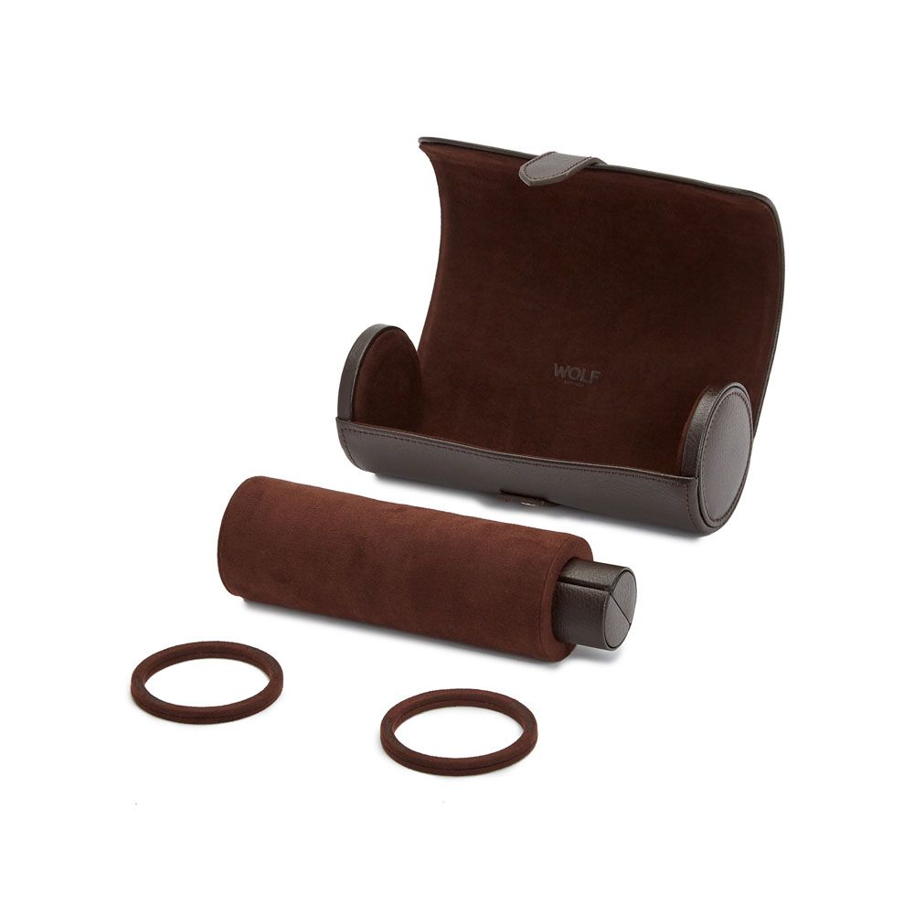 Blake Watch Roll - Brown Leather