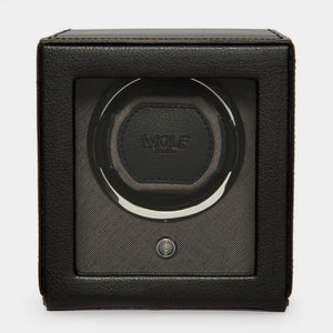 Cub Single Watch Winder - Black Vegan Leather