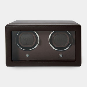 Cub Double Watch Winder - Brown Vegan Leather