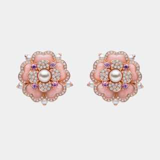 Cleopatra Freshwater Pearl, Diamond, Sapphire & Opal Earrings