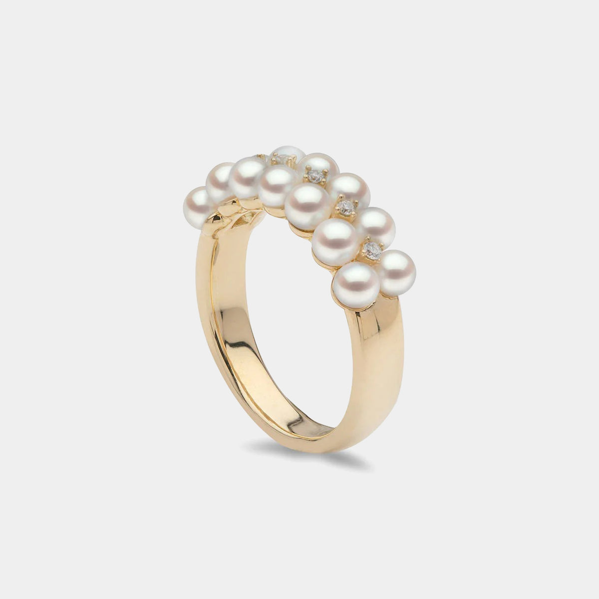 Eclipse Pearl and Diamond Twilight Ring in 18K Yellow Gold