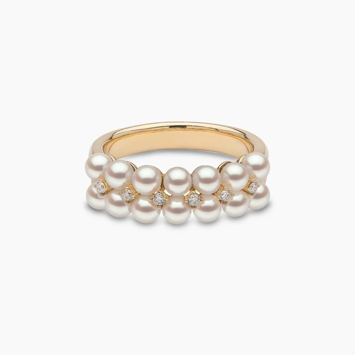 Eclipse Pearl and Diamond Twilight Ring in 18K Yellow Gold