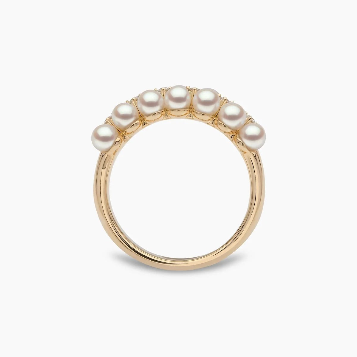 Eclipse Pearl and Diamond Twilight Ring in 18K Yellow Gold
