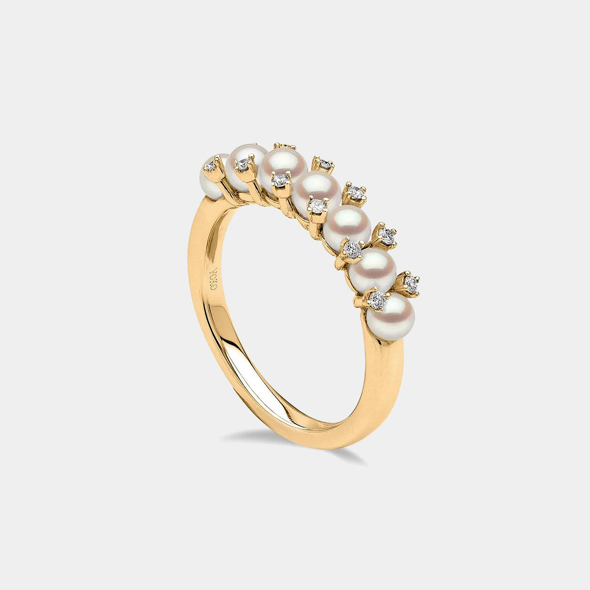 Eclipse Pearl and Diamond Starlit Ring in 18K Yellow Gold