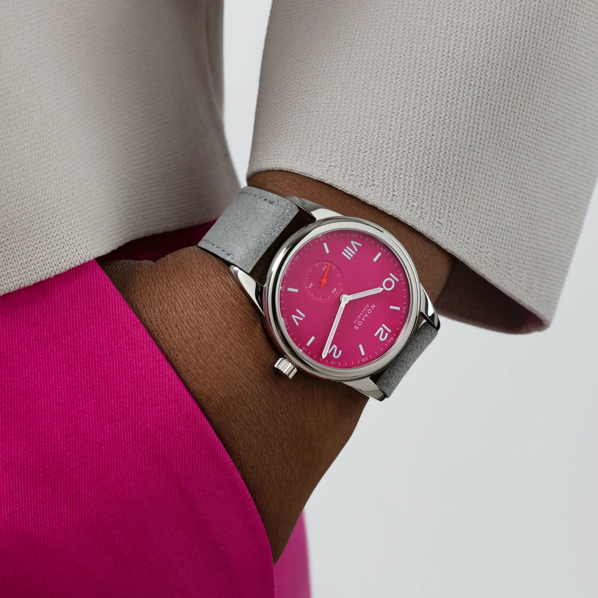 Club Campus 38mm - Deep Pink Dial on Strap