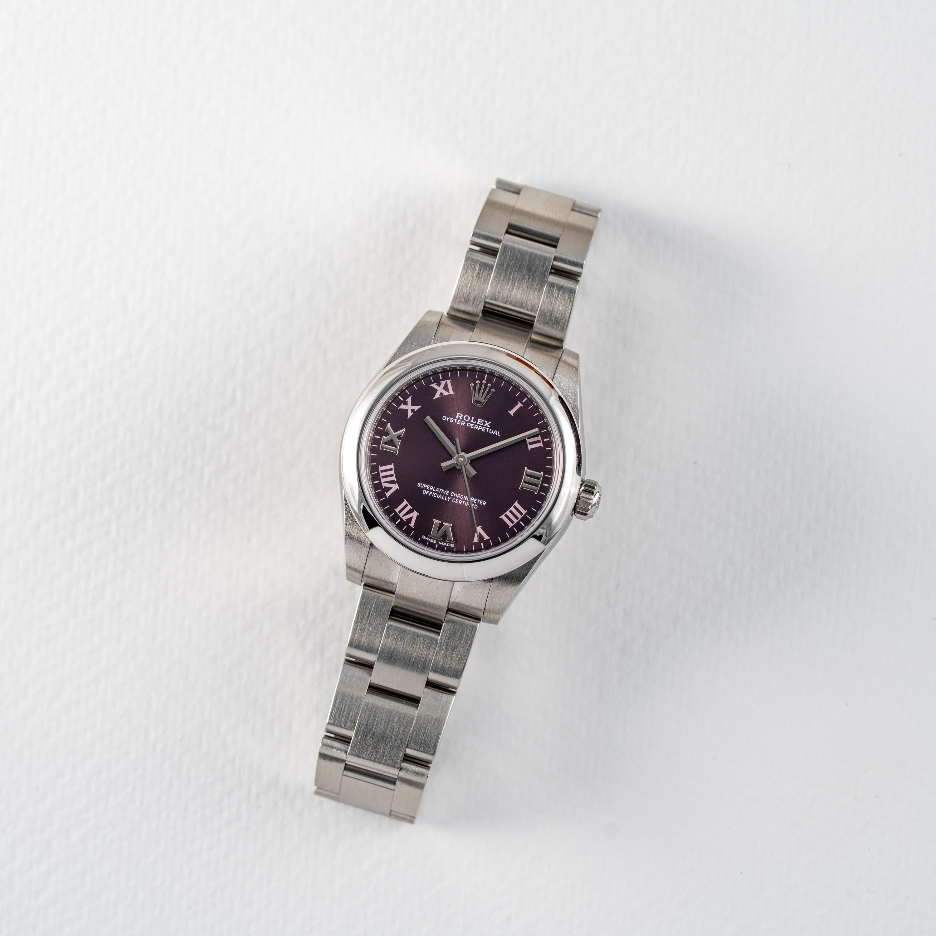 Rolex Oyster Perpetual 31mm Purple Dial - 177200