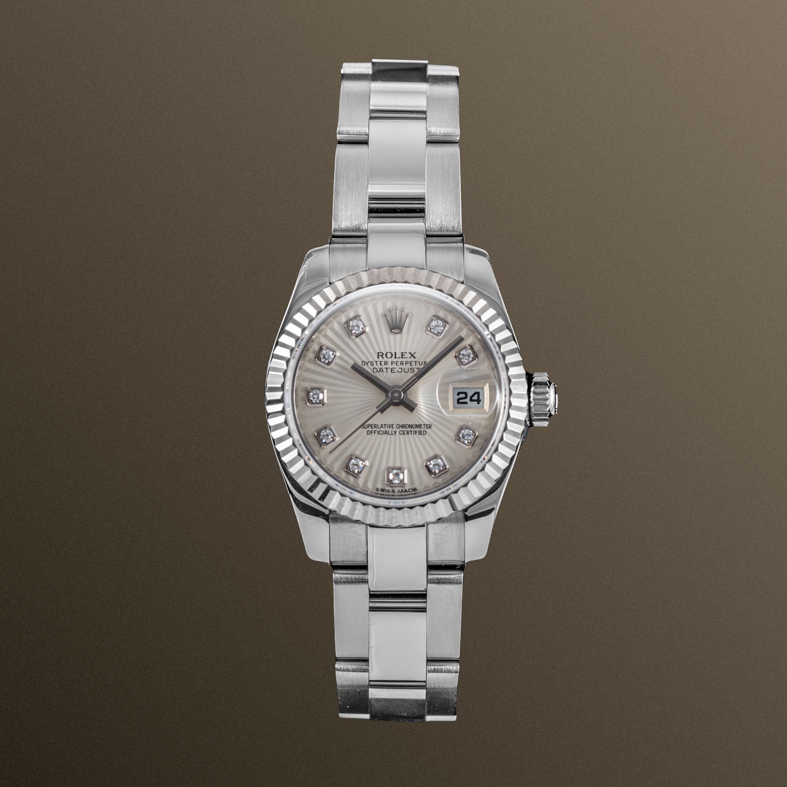 Rolex Datejust 26mm White Diamond Dial - 179174