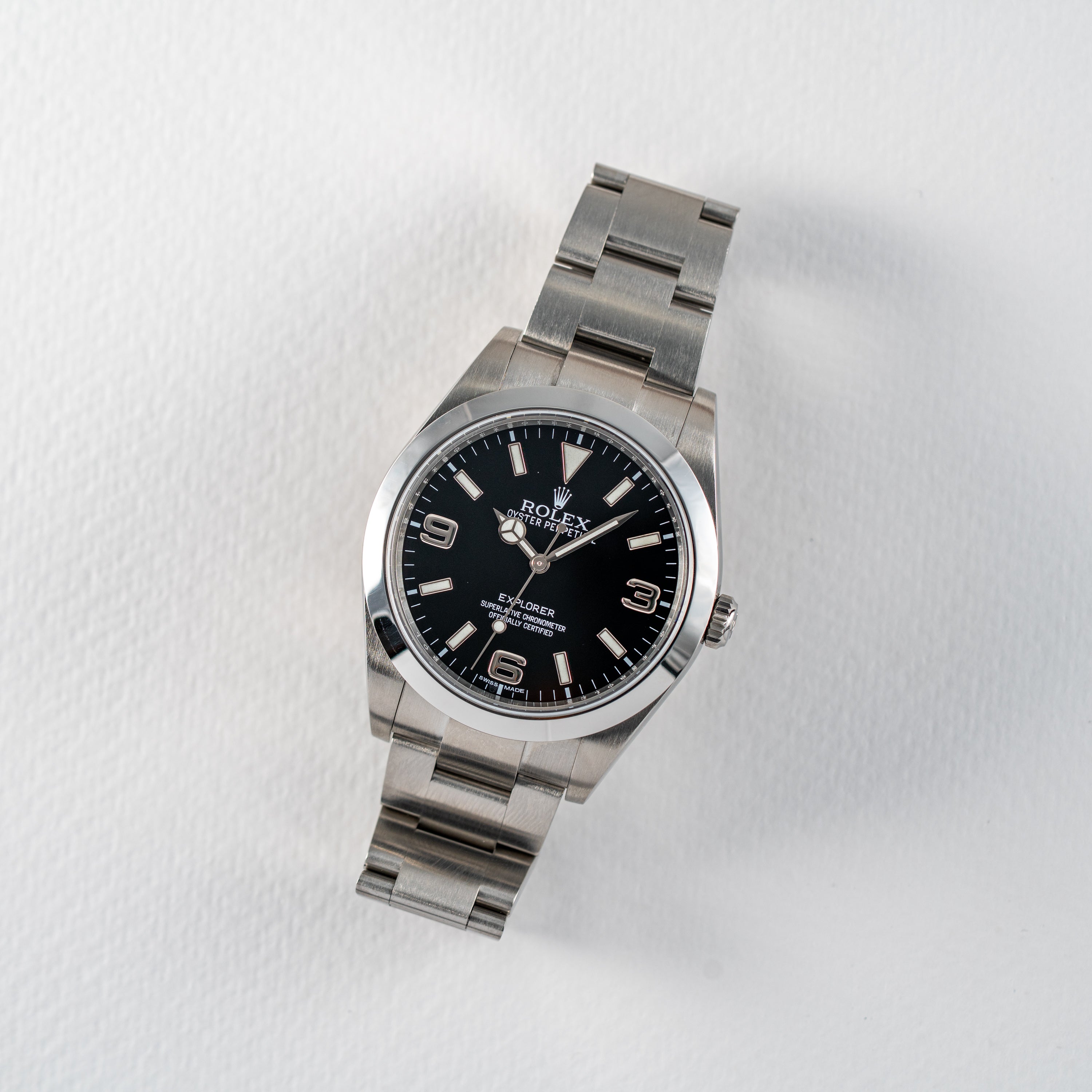 Rolex Explorer 39mm - Black Dial on Bracelet  - 214270