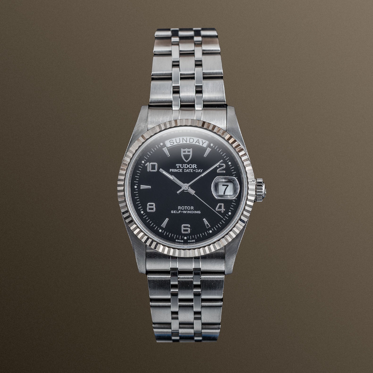 TUDOR Prince Date-Day - Black Dial on Bracelet - 76214