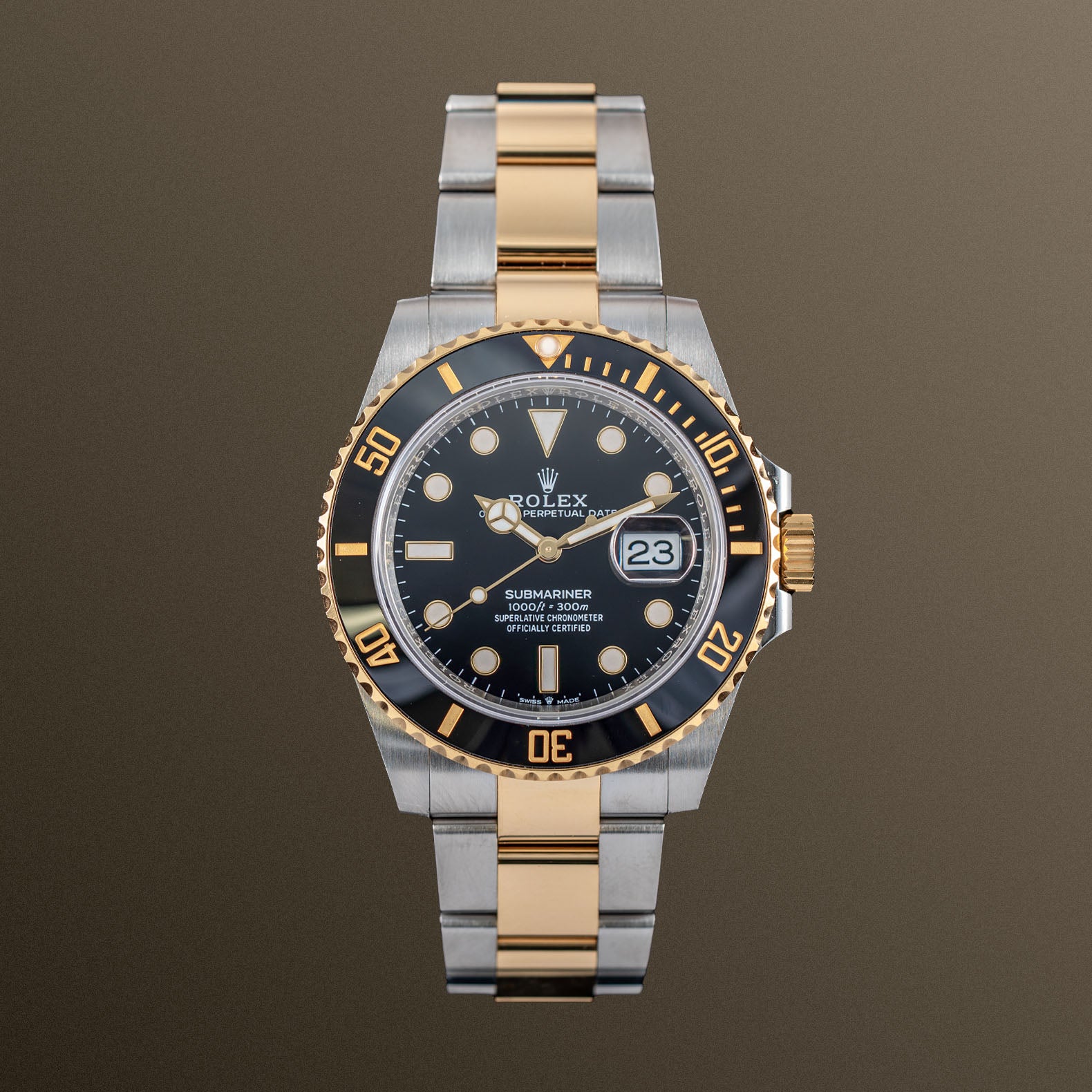Two-Tone Rolex Submariner 41mm - Black Dial on Bracelet - 126613LN
