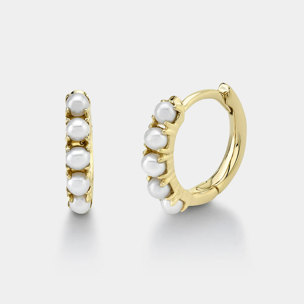 Jackie Cultured Pearl Huggie Earrings