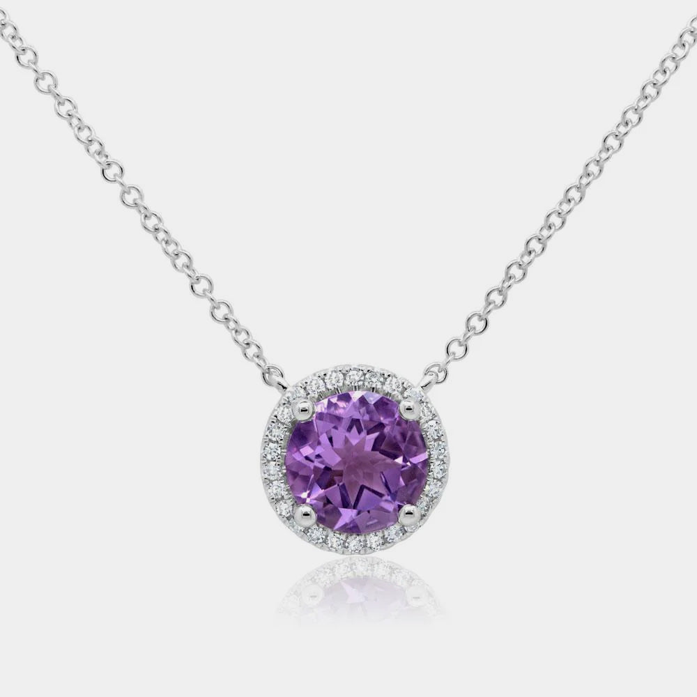 Diamond & Amethyst Necklace