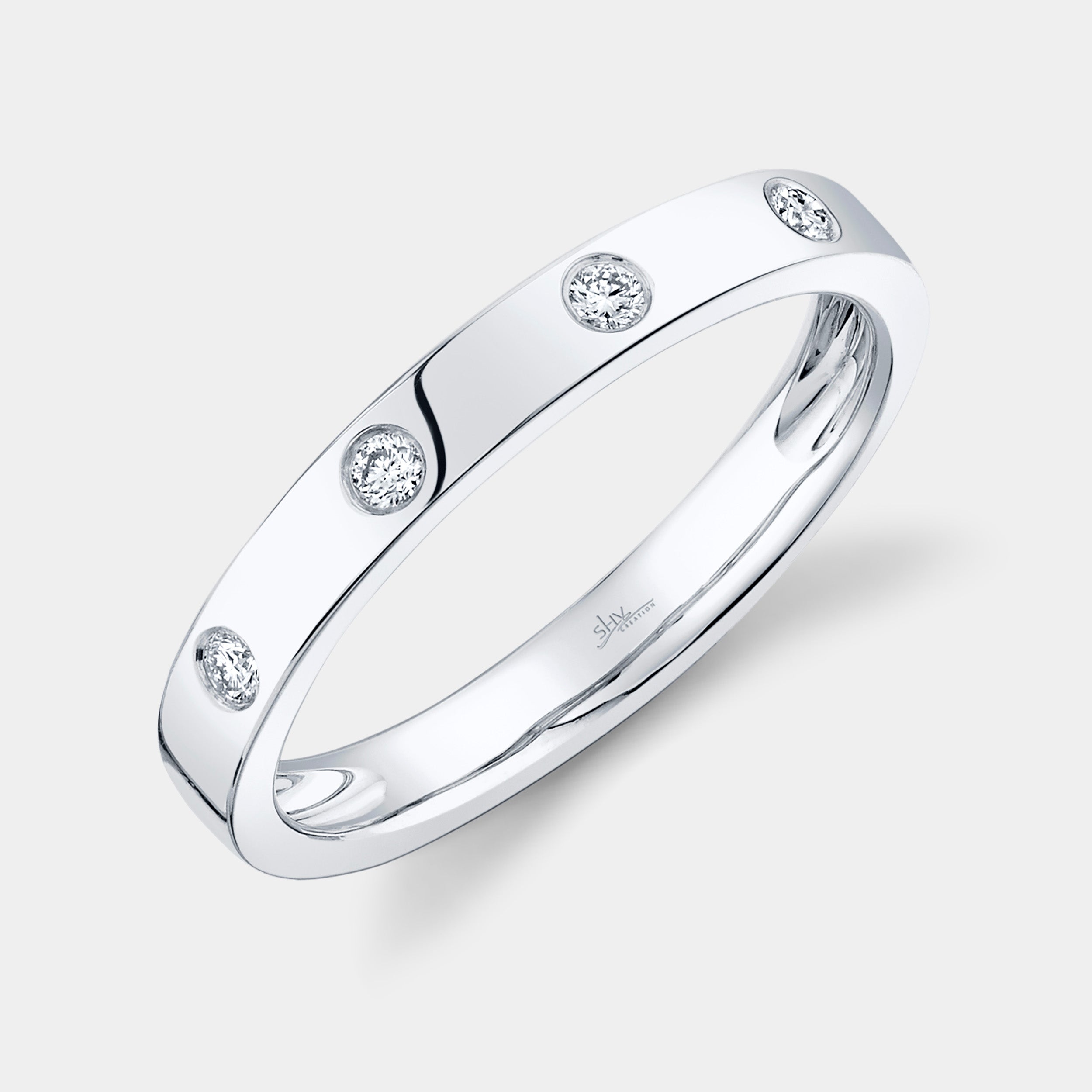 white gold diamond band