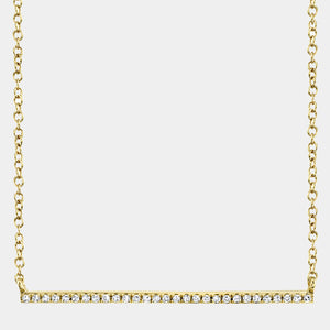 Kate Yellow Gold Diamond Bar Necklace