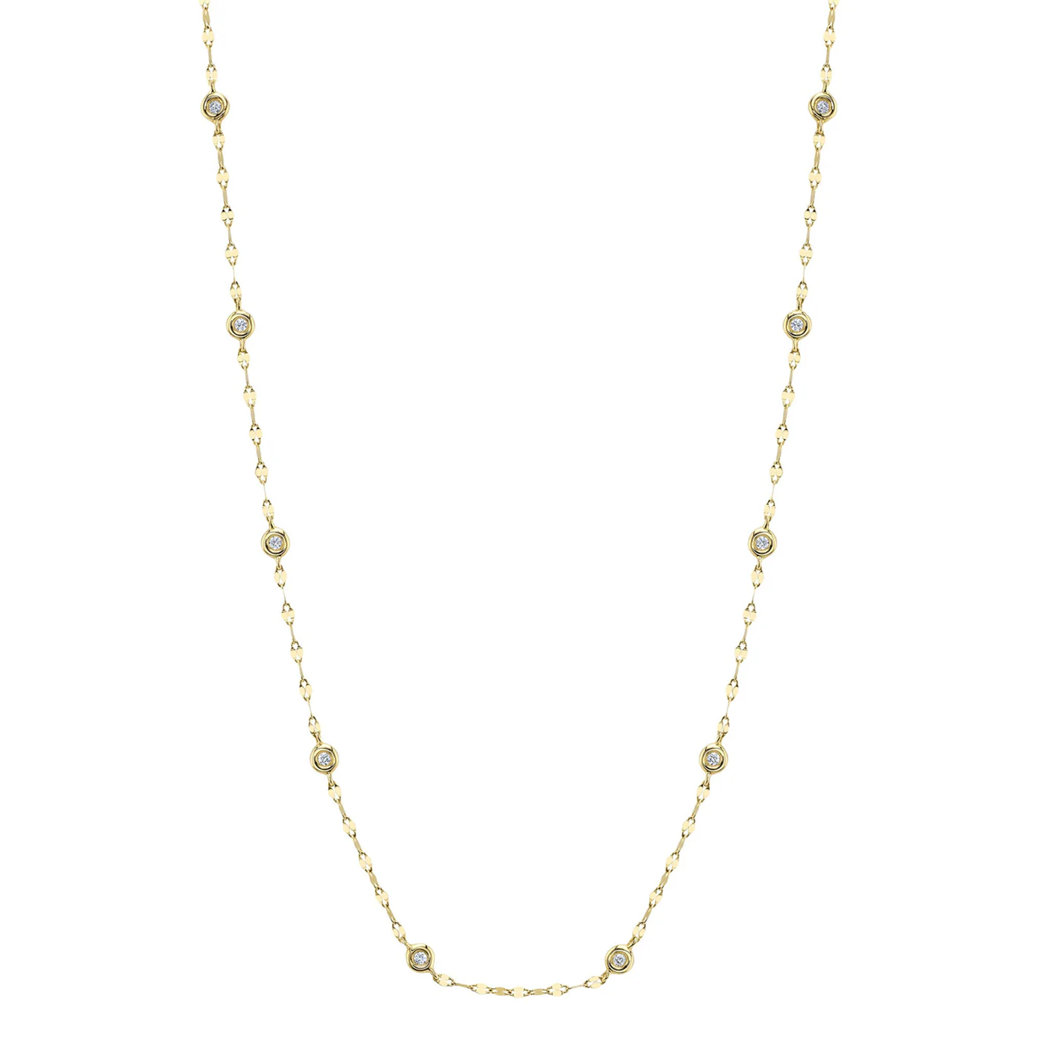 Bailey Diamond By The Yard Yellow Gold Necklace
