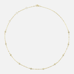 Bailey Diamond By The Yard Yellow Gold Necklace