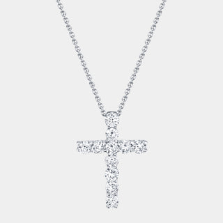 Kate White Gold Diamond Cross Pendant Necklace