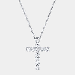 Kate White Gold Diamond Cross Pendant Necklace