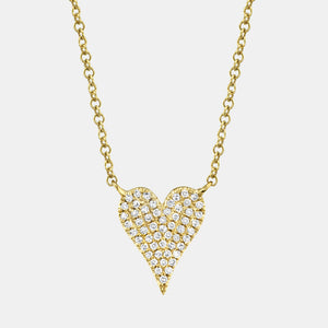 Kate Yellow Gold Diamond Heart Necklace