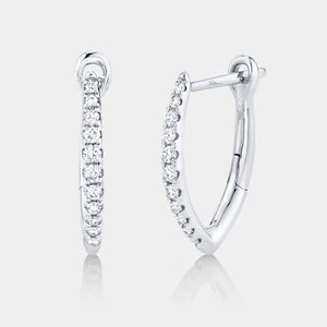 Eternal White Gold Diamond Hoop Earrings