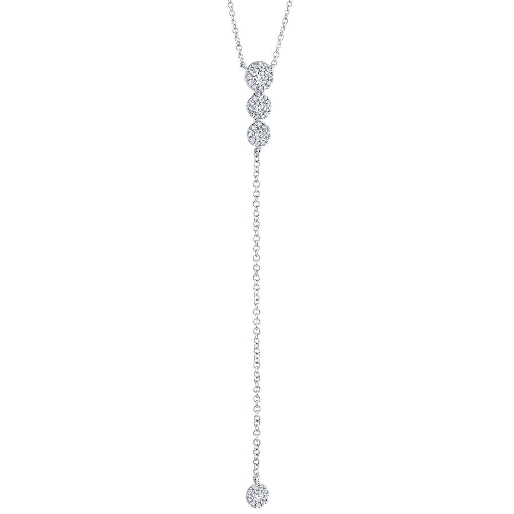 Eden White Gold Diamond Lariat Necklace