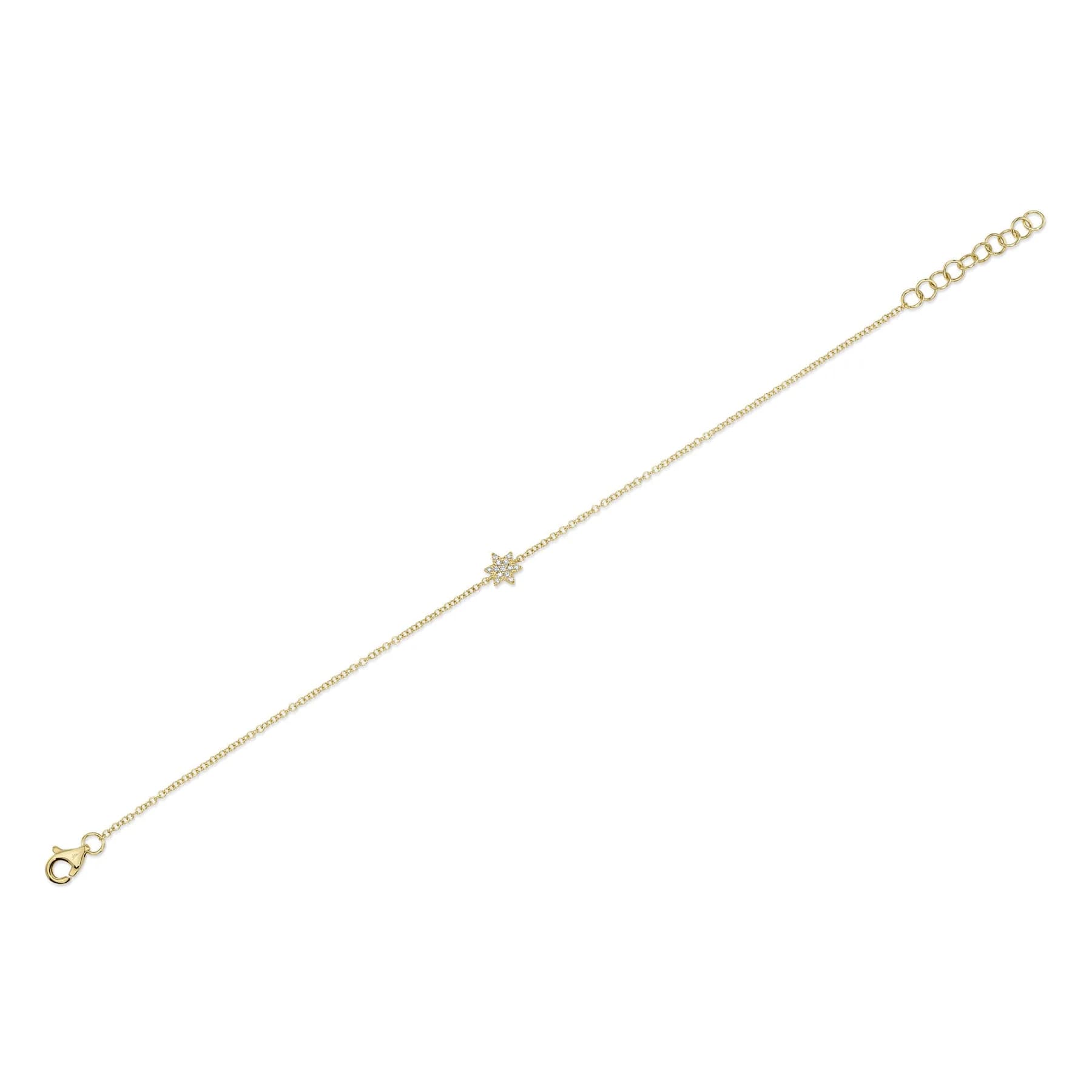 yellow gold diamond star of david bracelet