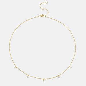 Kate Yellow Gold Diamond Station Necklace