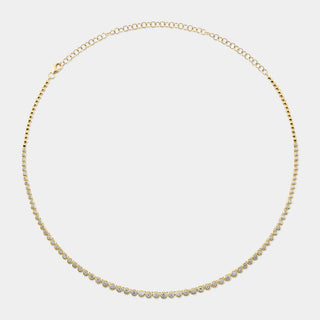 Bailey Yellow Gold Diamond Tennis Necklace