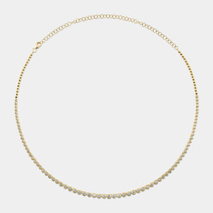 Bailey Yellow Gold Diamond Tennis Necklace