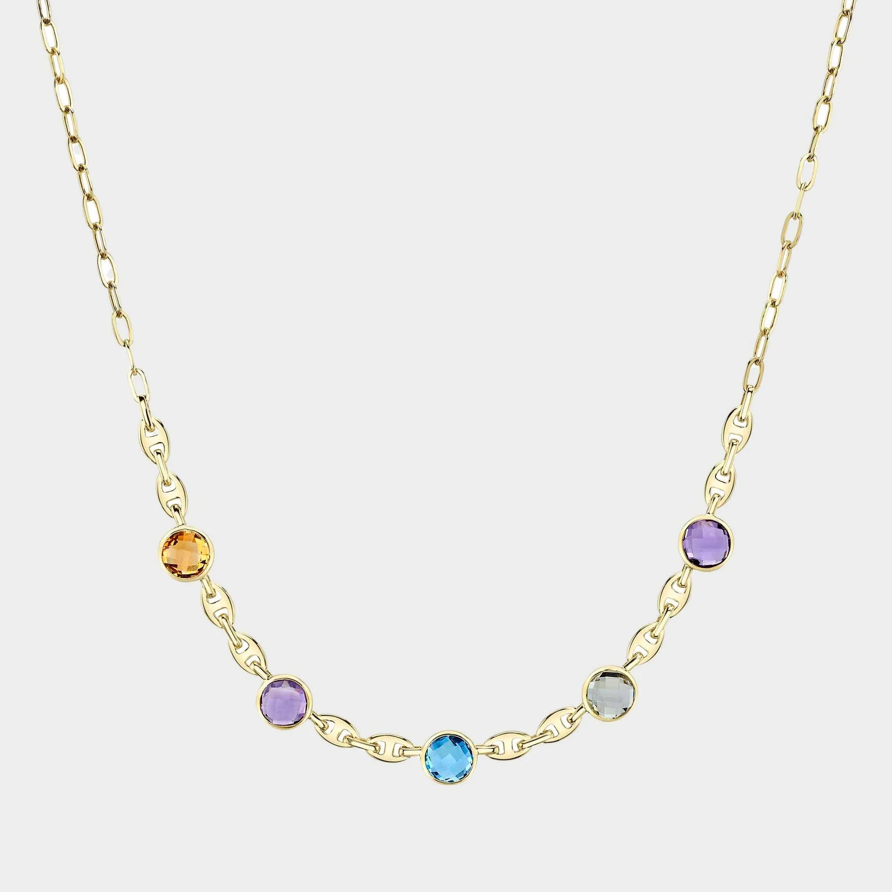 Multi-Color Paper Link Necklace