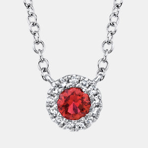 Eden White Gold Diamond and Ruby Necklace