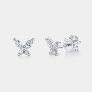 Colette White Gold Marquise Diamond Stud Earrings