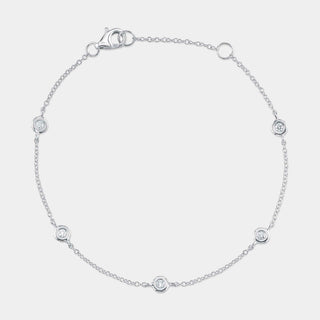 Bailey White Gold Diamond Station Bracelet
