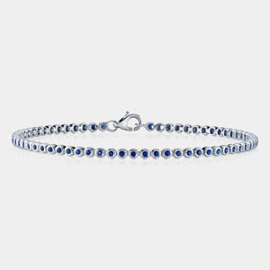 Bailey White Gold Bezel Set Sapphire Tennis Bracelet