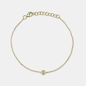 Kate Yellow Gold Diamond Bezel Bracelet