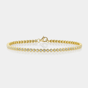 Kate Yellow Gold Bezel Set Diamond Tennis Bracelet