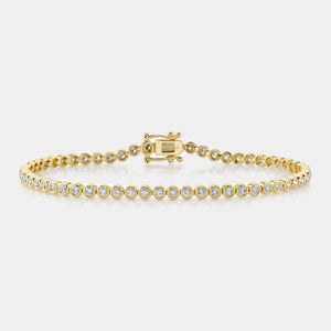 Bailey Yellow Gold Bezel Set Diamond Tennis Bracelet
